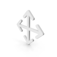 White Arrow Four Direction PNG & PSD Images