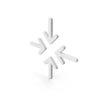 White Arrow Four Direction Inward PNG & PSD Images