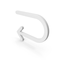 White Arrow U Turn PNG & PSD Images
