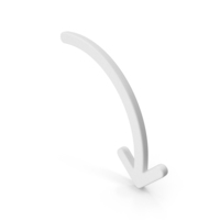 White Arrow Down PNG & PSD Images