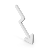 White Arrow Down PNG & PSD Images