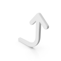 White Arrow Turn Up PNG & PSD Images