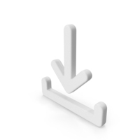 White Download Icon PNG & PSD Images