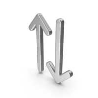 Silver Arrow Up аnd Down PNG & PSD Images