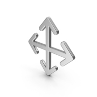 Silver Arrow Four Direction PNG & PSD Images