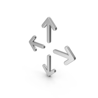 Silver Arrow Four Direction PNG & PSD Images