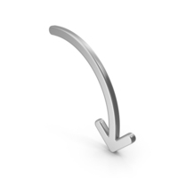 Silver Arrow Down PNG & PSD Images