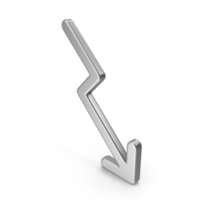 Silver Arrow  Down PNG & PSD Images