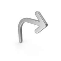 Silver Arrow Turn PNG & PSD Images
