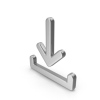 Silver Download Icon PNG & PSD Images