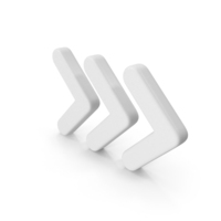 White Triple Arrow PNG & PSD Images