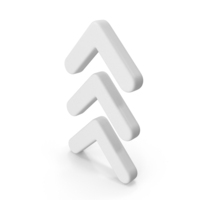 White Triple Arrow Up PNG & PSD Images