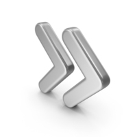 Silver Double Arrow PNG & PSD Images