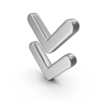 Silver Double Arrow Down PNG & PSD Images