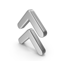 Silver Double Arrow Up PNG & PSD Images