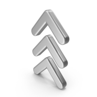 Silver Triple Arrow Up PNG & PSD Images
