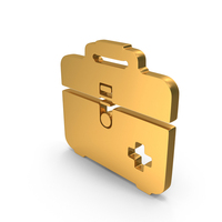First Aid Box Icon Gold PNG & PSD Images