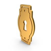Key Hole Icon Gold PNG & PSD Images