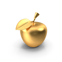 Decorative Gold Apple PNG & PSD Images