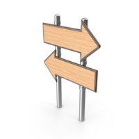 Directional Signboard With Arrows PNG & PSD Images