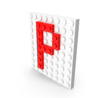 Building Toy Brick Letter P PNG & PSD Images