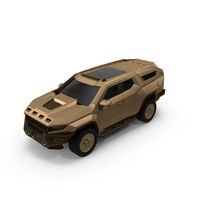 Armored Sand Colored SUV With Lights Off PNG & PSD Images