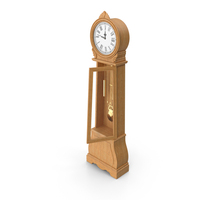 Grandfather Clock Light Wood Open PNG & PSD Images