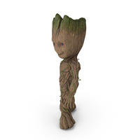 Little Groot Character In Standing Pose PNG & PSD Images
