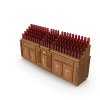 Large Church Votive Candle Stand Cabinet PNG & PSD Images