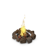 Campfire With Stones Around PNG & PSD Images