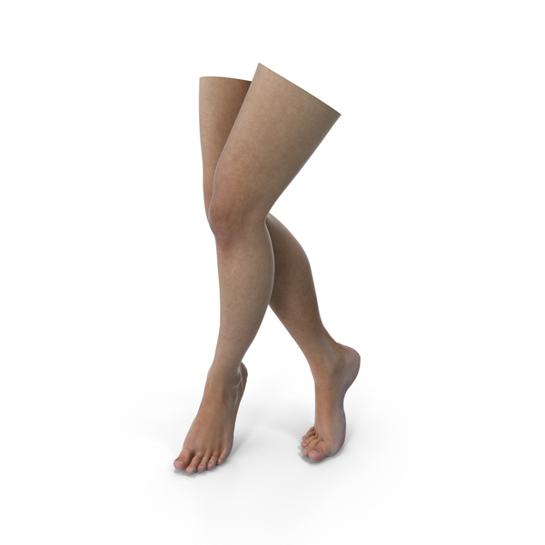 Woman Feet Are Raised On Her Toes PNG & PSD Images