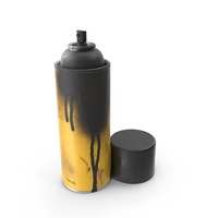 Used Cans Of Spray Paint Yellow PNG & PSD Images