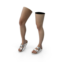 Womens Feet In Casual Flip-Flops PNG & PSD Images