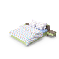 Detailed Bed Colored PNG & PSD Images
