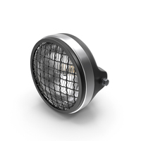 Motorcycle Headlight White With Mesh Grill PNG & PSD Images