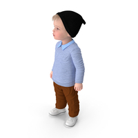 Child In Fall Clothes Standing Pose PNG & PSD Images