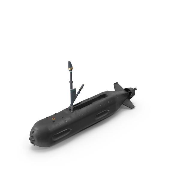 Boeing Orca AUV With Raised Antennas PNG & PSD Images