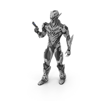 Combat Sci-fi Armored Robot With Gun PNG & PSD Images