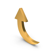 Curved Up Arrow Design PNG & PSD Images