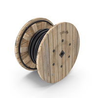 Cable Reel With Cable PNG & PSD Images