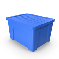 Storage Bin Container Box Big Closed Blue PNG & PSD Images
