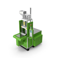Vertical Plastic Injection Molding Machine Green PNG & PSD Images