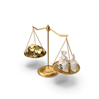 Balancing Scales With Gold Coins PNG & PSD Images