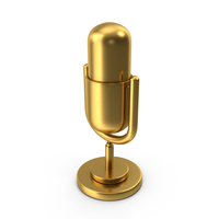 Mic Gold PNG & PSD Images