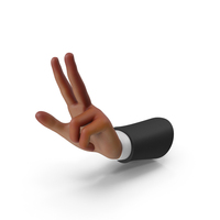 Left Showing Two Finger Hand Gesture PNG & PSD Images