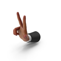 Right Showing Two Finger Hand Gesture PNG & PSD Images