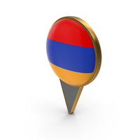 Flag Of Armenia Dual Side Location Pin PNG & PSD Images