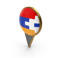 Flag Of Artsakh Dual Side Location Pin PNG & PSD Images