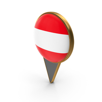 Flag Of Austria Dual Side Location Pin PNG & PSD Images