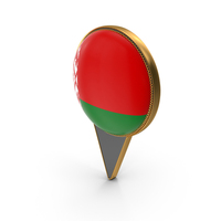 Flag Of Belarus Dual Side Location Pin PNG & PSD Images